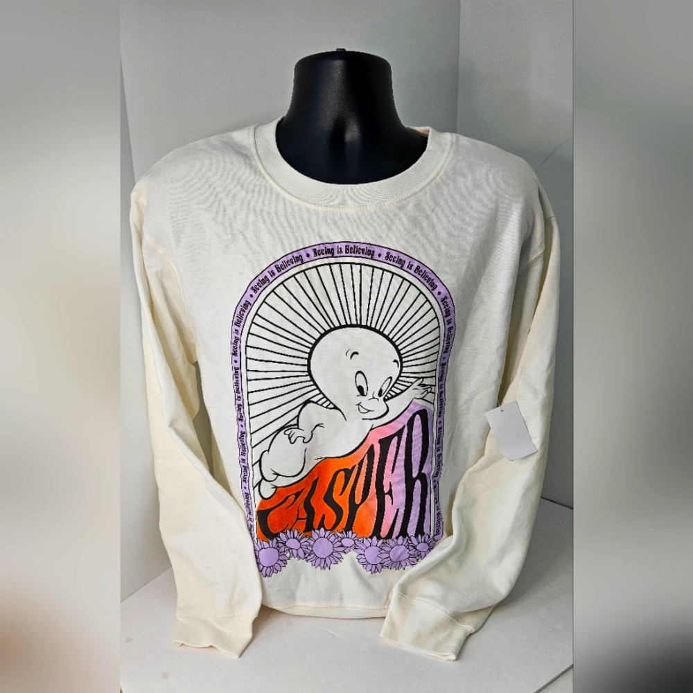 Womens Med(7-9) Casper The Friendly Ghost Sweatshirt
